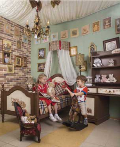 Мебель для детской из натурального дерева «Ретро-путешествие»